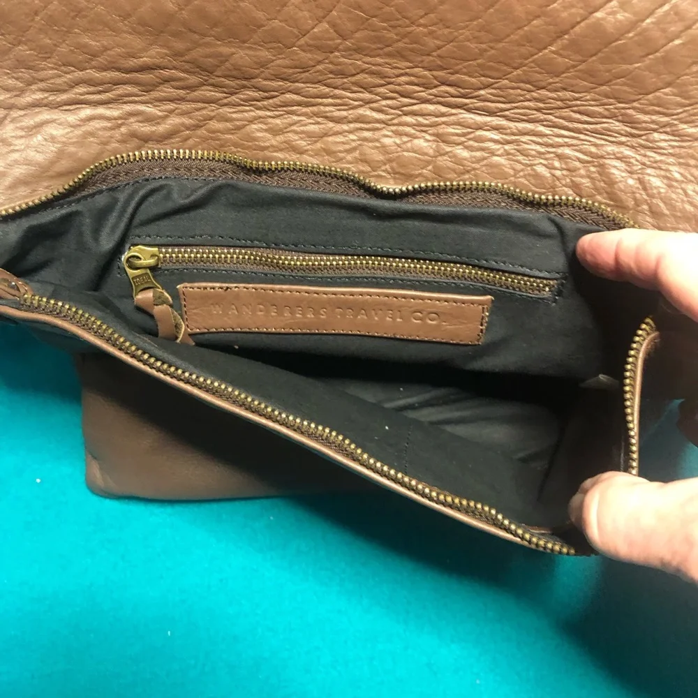 Wanderers Travel Company Matseilles Woven Crossbody Clutch - Chocolate Brown